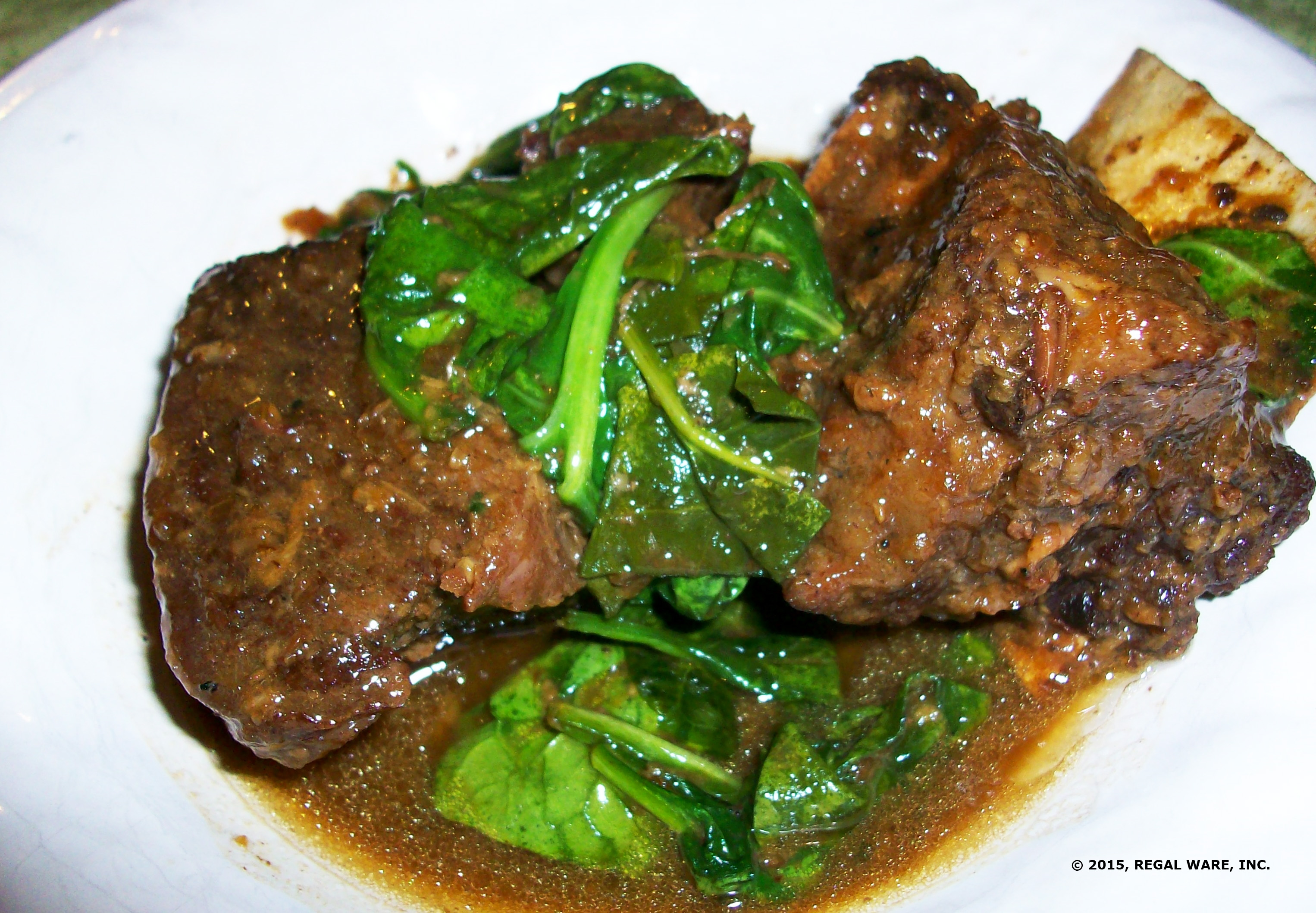 Braised Short Ribs in Adobo Sauce with Spinach | Saladmaster Recipes