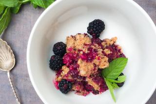 Blackberry crumble, breakfast, simple healthy breakfast