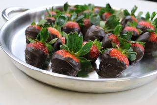 Chocolate, strawberries, dessert, valentines day, MP5