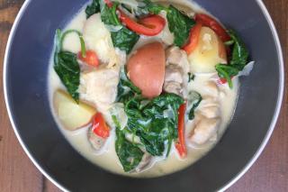 filipino chicken, filipino recipes, vegetables, coconut milk