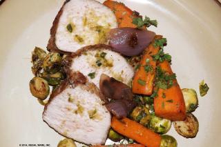 Saladmaster Recipe Pork Tenderloin & Brussels Sprouts with Chili Lime Sauce
