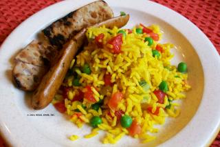 Saladmaster Recipe Yellow Rice with Pan Roasted Sausage