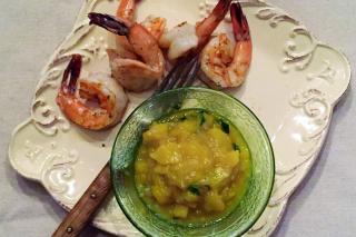 Colombian mango sauce for dipping shrimp