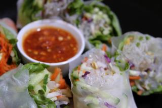 Kelp Spring Rolls with Sweet Chili Dipping Sauce