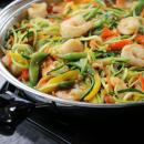 zoodles, one-pan recipes, shrimp, zucchini noodles