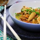 Shrimp, stirfry, pasta, asian, chinese, fastfood, 30 minutes, one pan