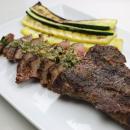 Flank Steak, steak, grilled, grill, vegetables, zucchini, squash, chimichurri, 