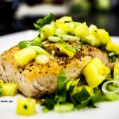 Saladmaster Recipe Salmon with Spicy Cucumber-Pineapple Salsa