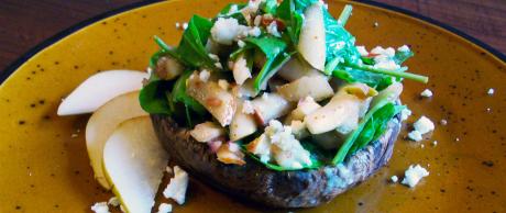 Saladmaster Recipe Stuffed Portabella with Arugula & Pear Salad