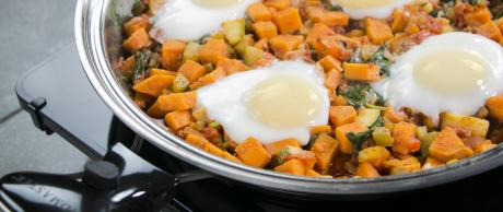healthy hash recipe, hash recipe, sweet potato recipe, easy eggs 