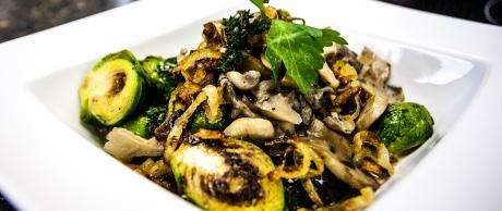 Saladmaster Recipe Brussels Sprouts with Shallots & Wild Mushrooms