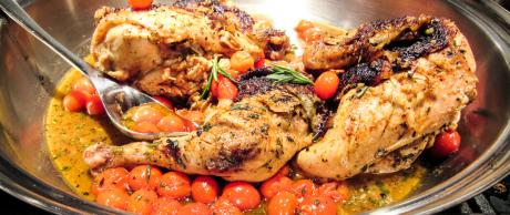 chicken, cherry tomatoes, roasted chicken, grand gourmet