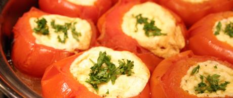 Receta de Saladmaster - Tomates Corazón de Buey con Soufflé de Maíz 