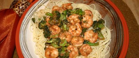 Saladmaster Healthy Solutions 316 Ti Cookware: Spicy Shrimp and Broccoli on Pasta