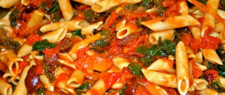 Saladmaster Recipe Penne with Kale, Tomatoes and Olives